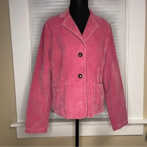 GAP 12 Women's Pink Corduroy Blazer with vintage buttons , FREE SHIPPING